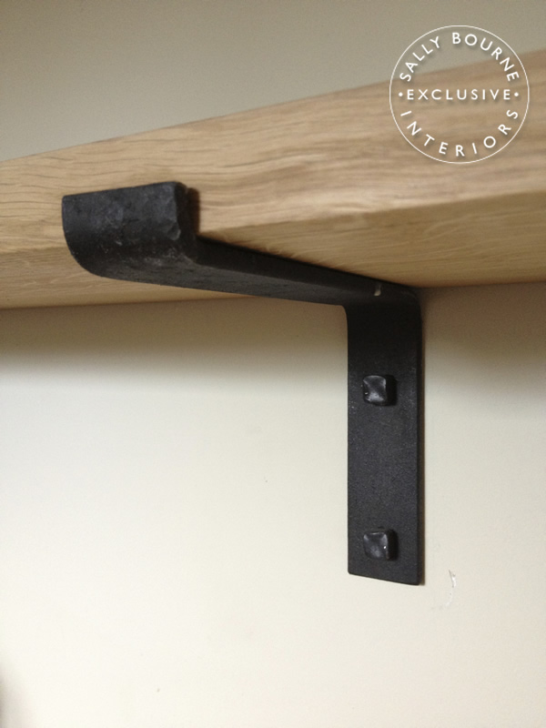 Wrought Iron Brackets Exclusively Made for Sally Bourne Interiors London UK Black Simple modern classic
